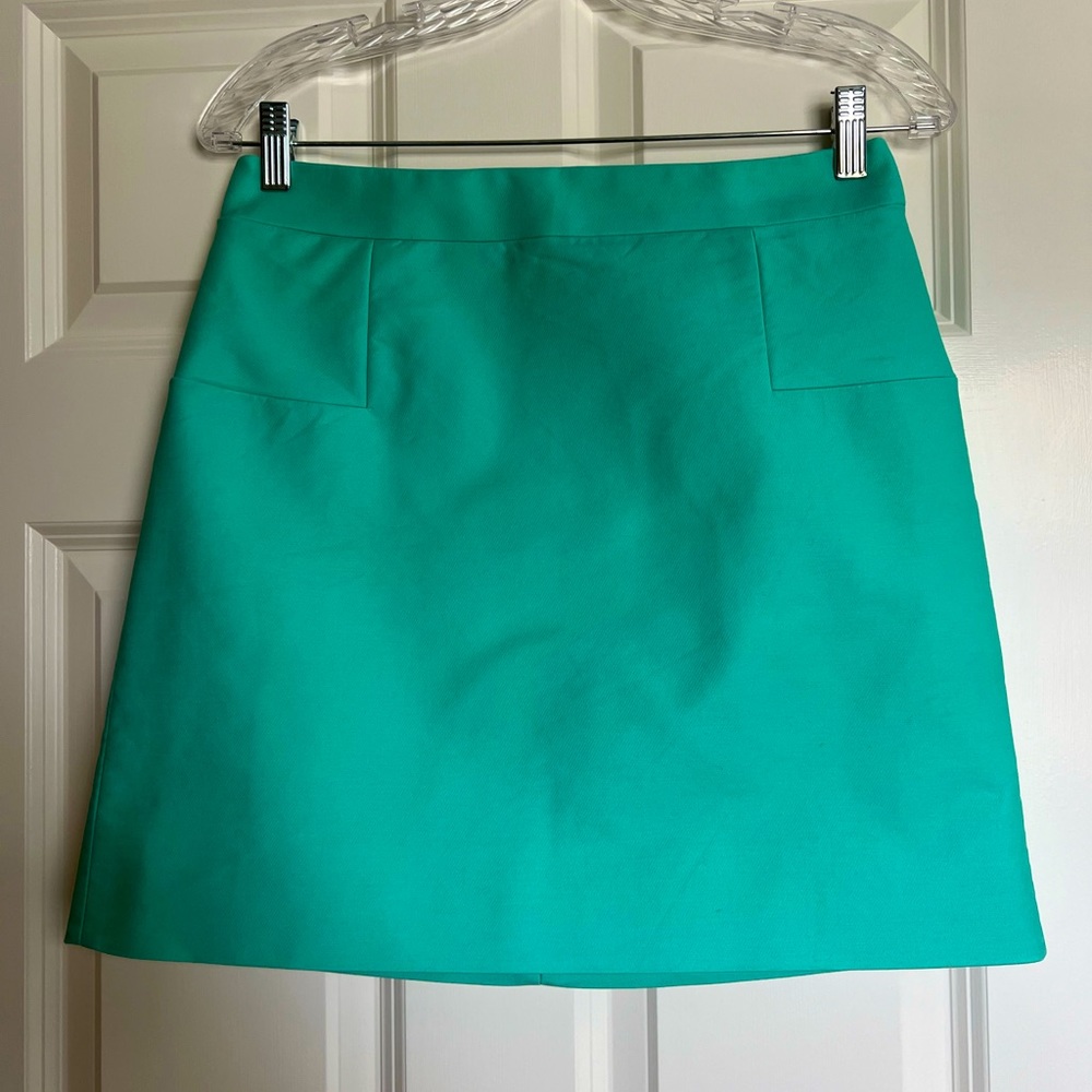 JCrew mint fully lined above knee pencil skirt